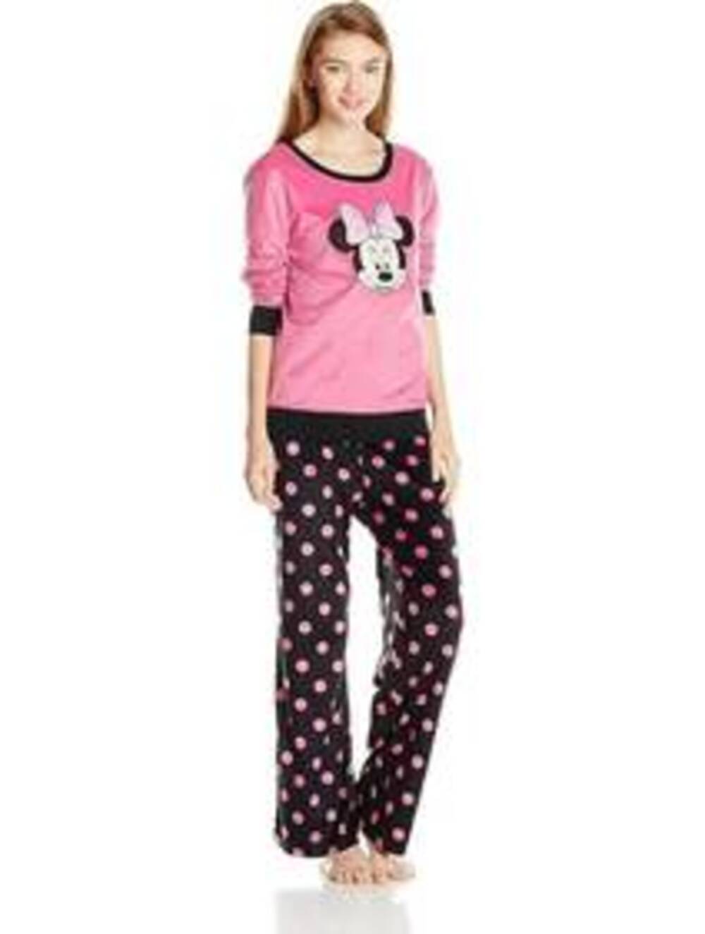 Briefly Stated Girls Minnie Mouse Long Sleeve Pajama Set- Large NEW